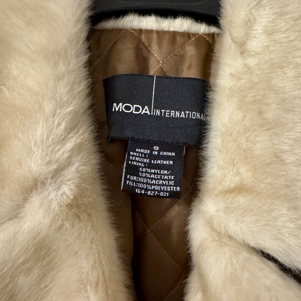 Vintage Moda International Genuine Leather Jacket, Size Small - Picture 7 of 10